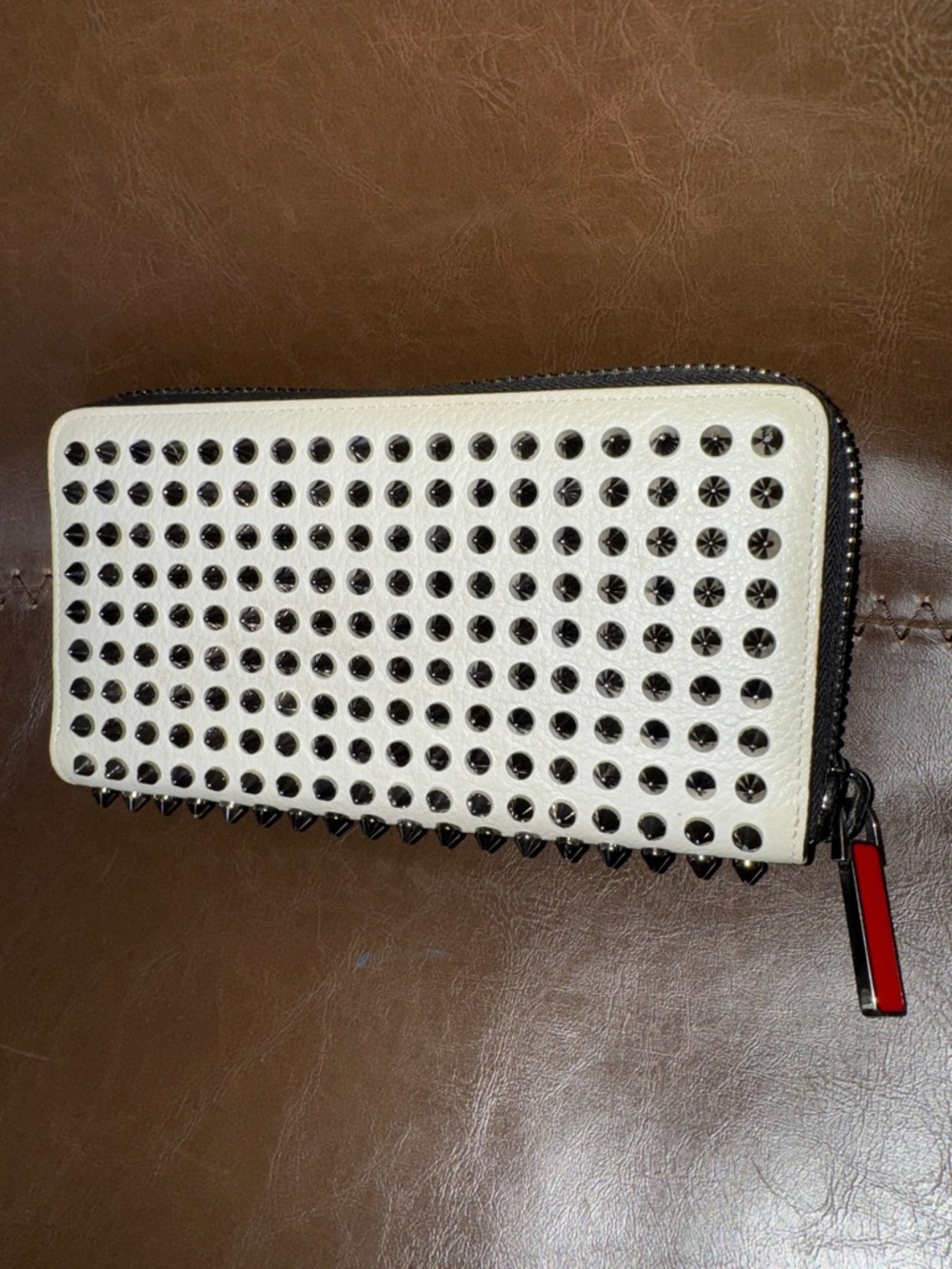 Christian Louboutin Pannetone Wallet with Red  Interior